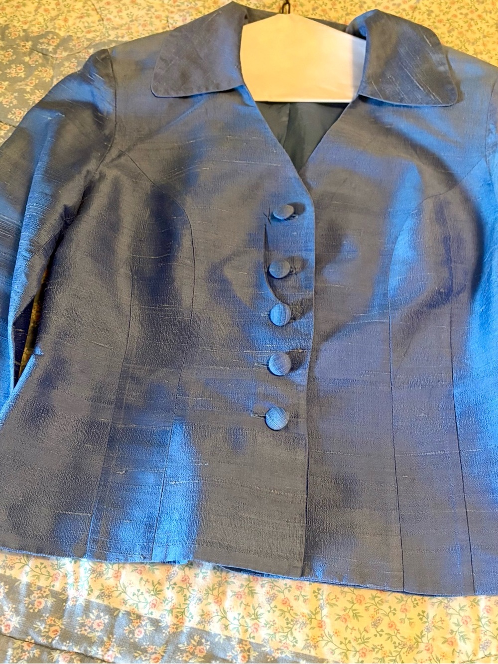 Spenser Jeremy Blue Silk-Look Blazer